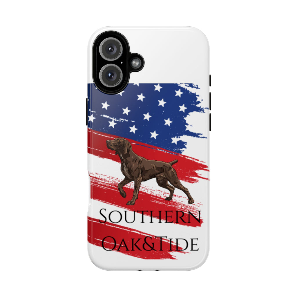 American Flag Pointer Dog phone case | Tough Cases