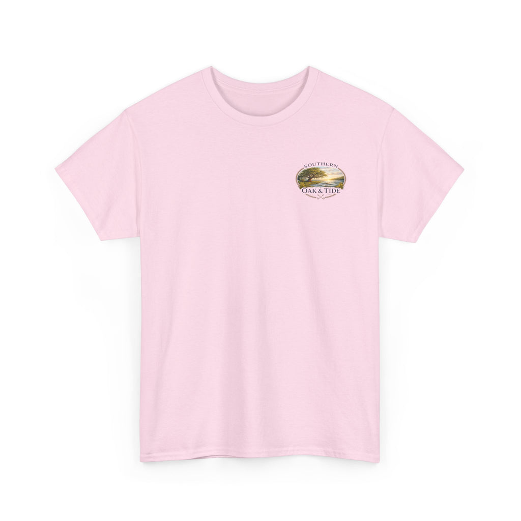 Unisex Heavy Cotton Tee(deer jumping across stream)