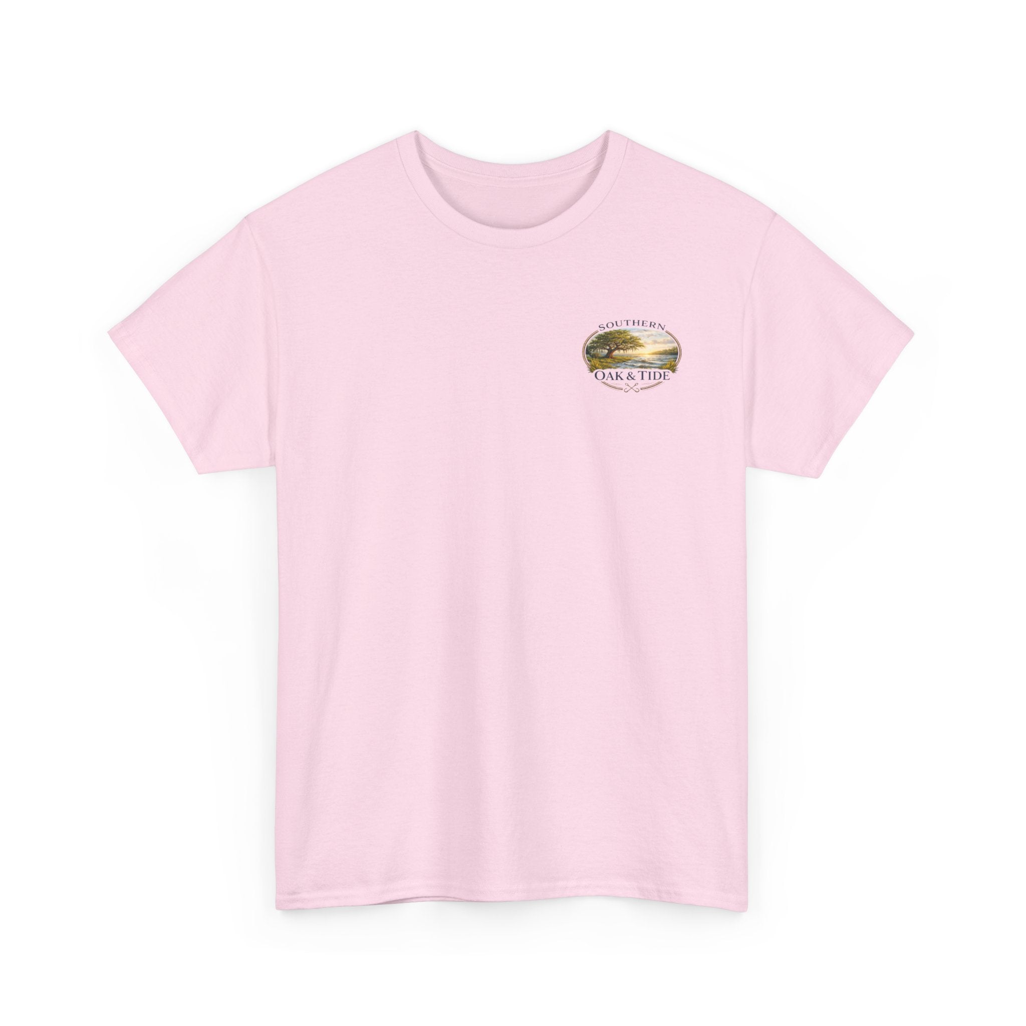 Unisex Heavy Cotton Tee(deer jumping across stream)
