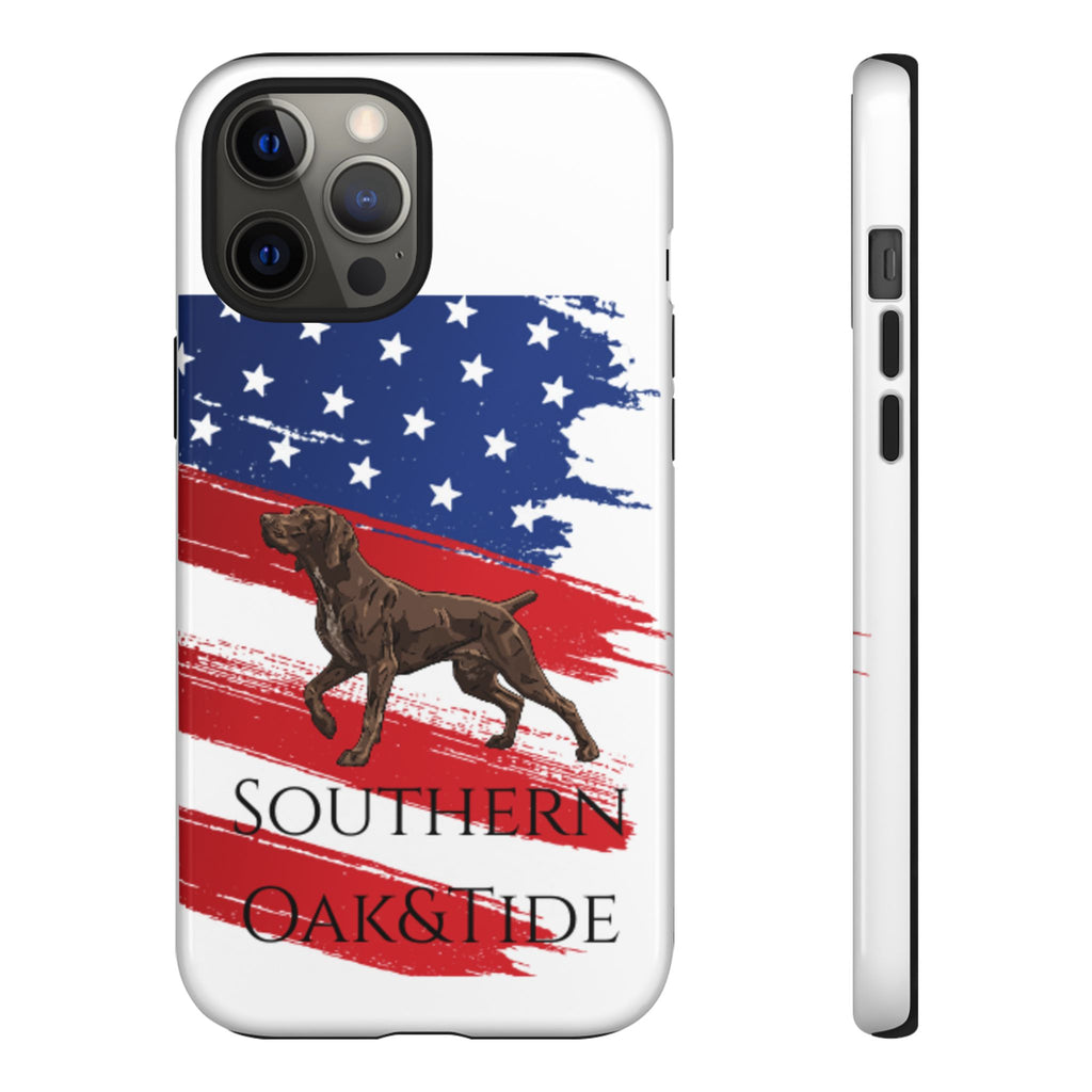 American Flag Pointer Dog phone case | Tough Cases