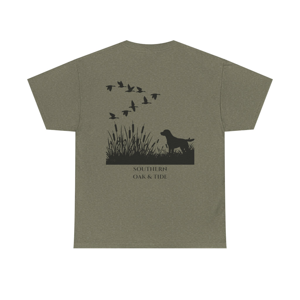 Unisex Heavy Cotton Tee (dog & ducks)