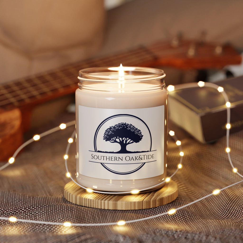 Southern Oak & Tide logo Candle, Soy Candle 9oz | Coastal Oak Scent