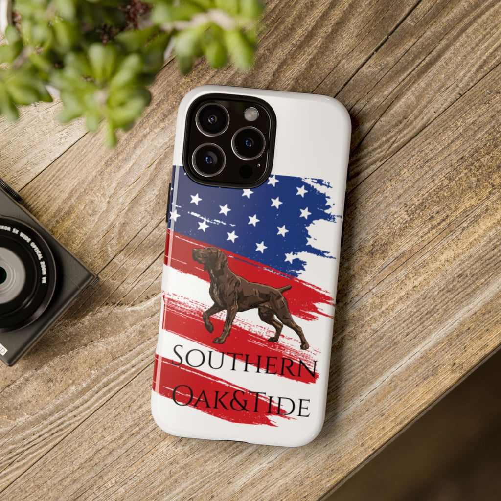American Flag Pointer Dog phone case | Tough Cases