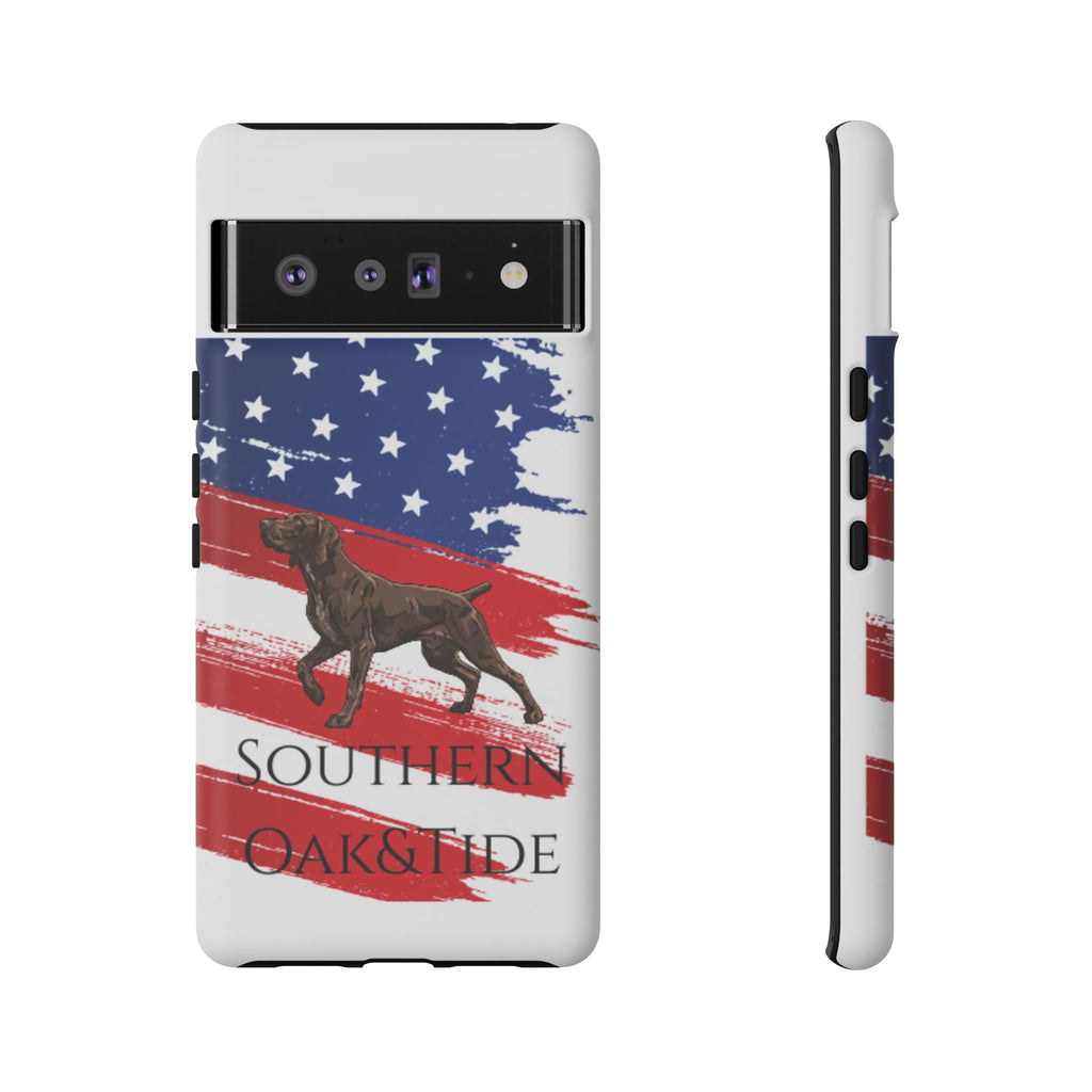 American Flag Pointer Dog phone case | Tough Cases