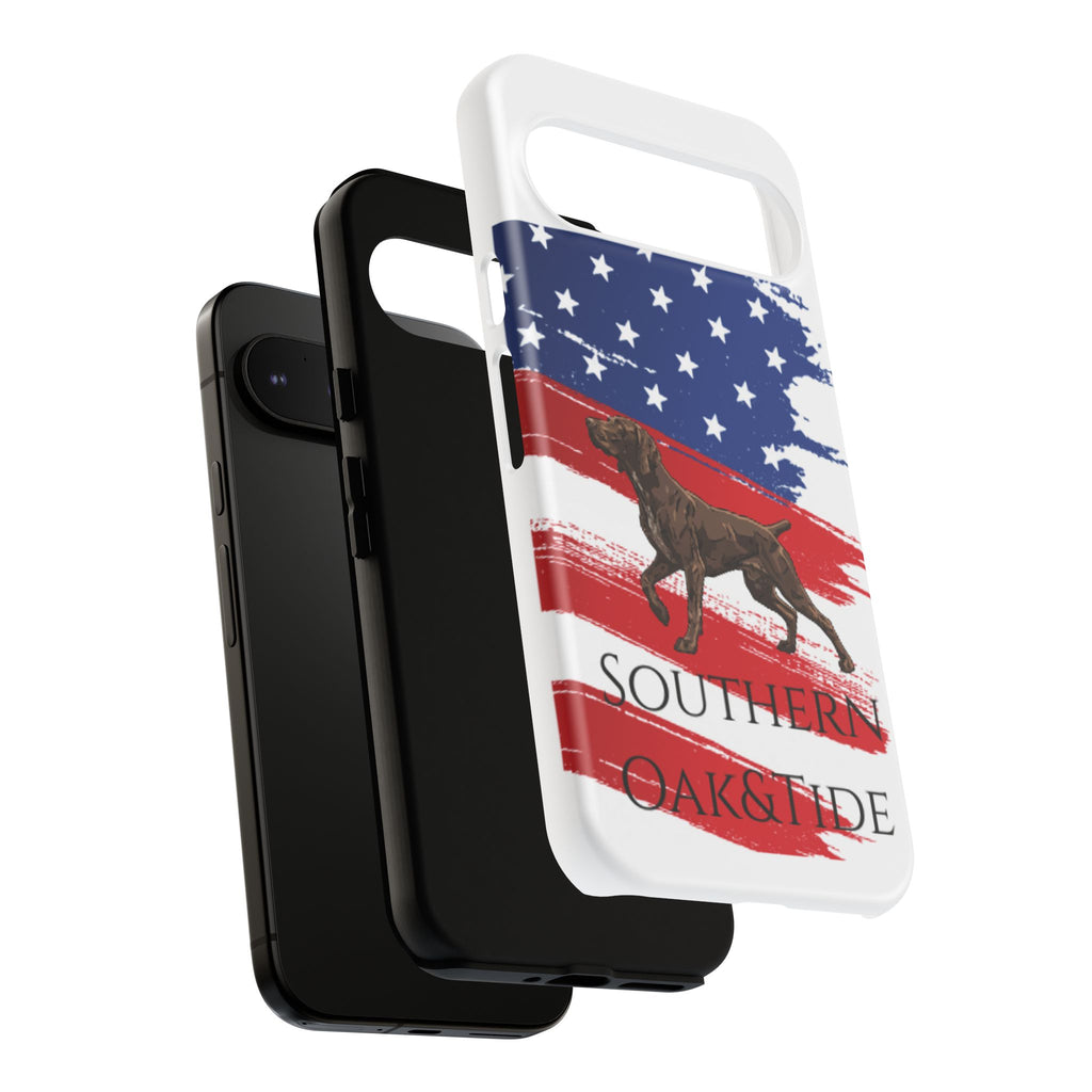 American Flag Pointer Dog phone case | Tough Cases