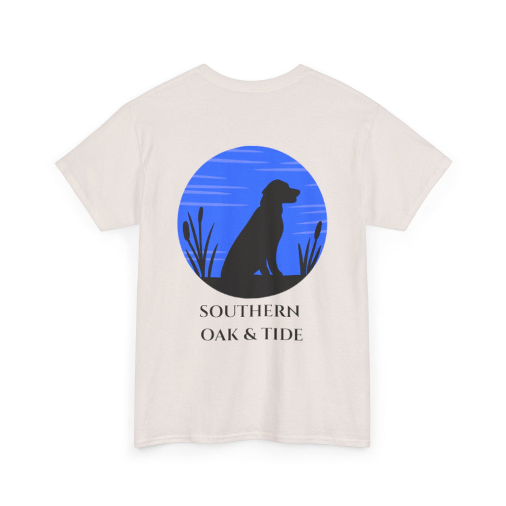 Unisex Heavy Cotton Tee(dog in sunset)