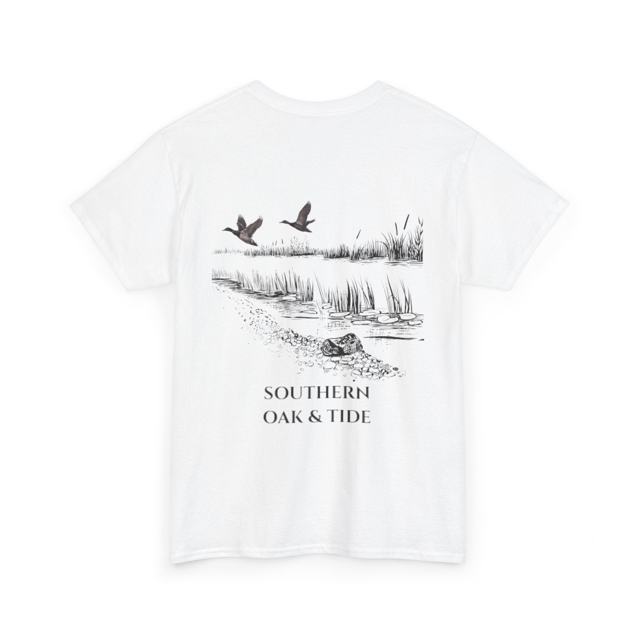 Unisex Heavy Cotton Tee(ducks on water)