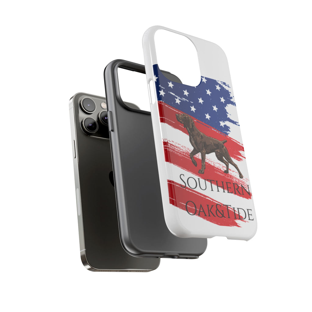American Flag Pointer Dog phone case | Tough Cases