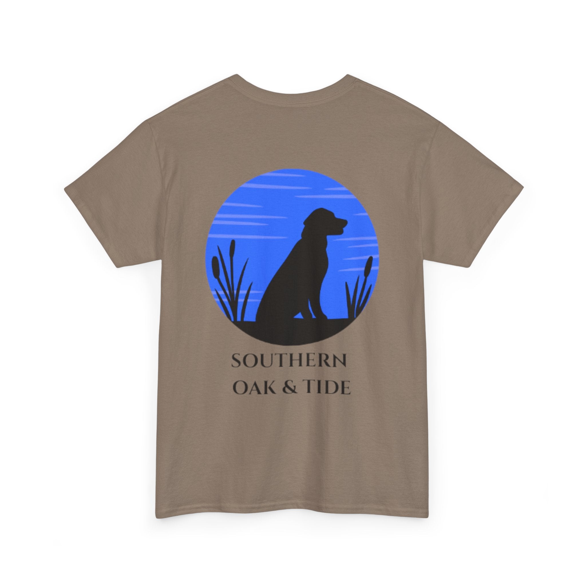 Unisex Heavy Cotton Tee(dog in sunset)
