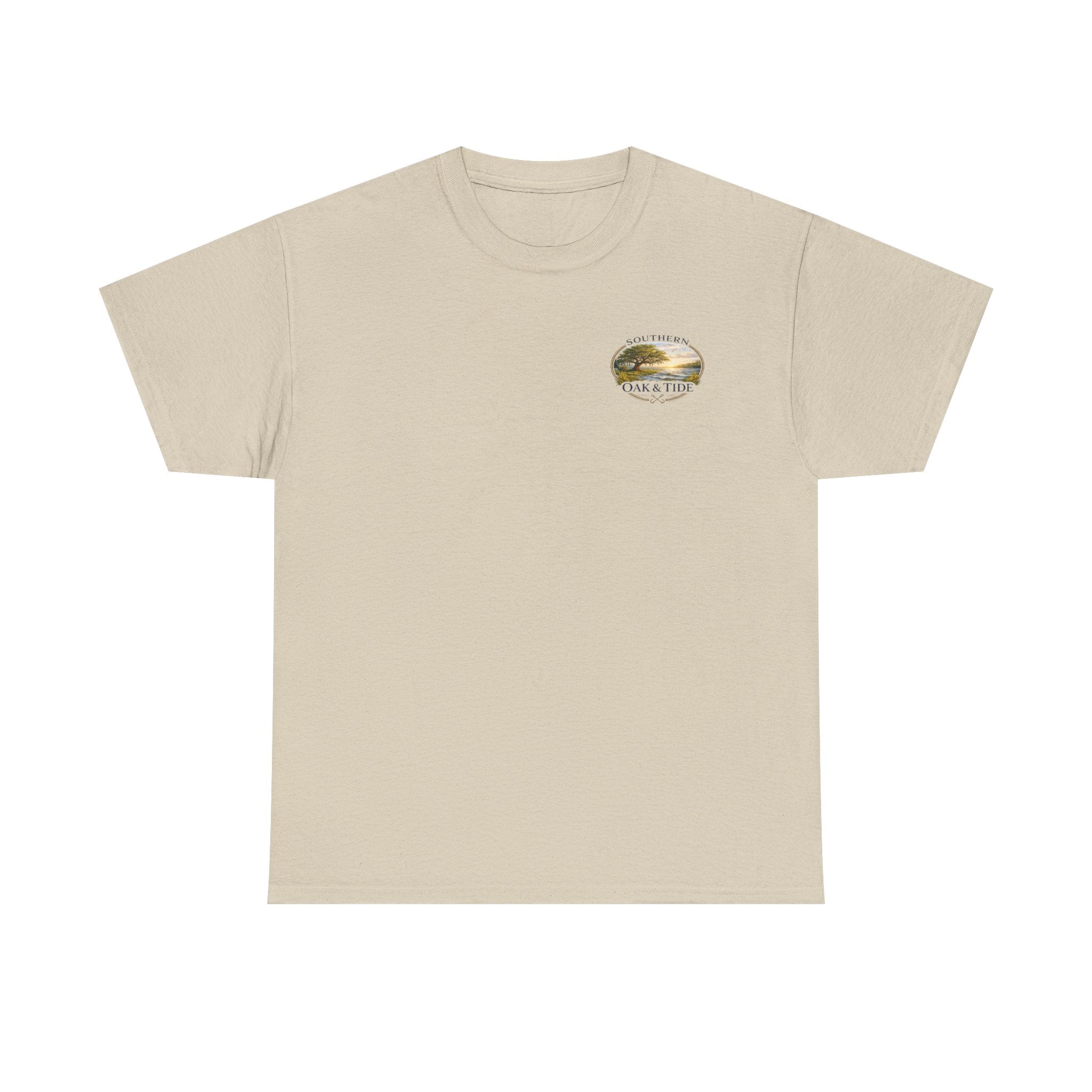 Unisex Heavy Cotton Tee(deer jumping across stream)