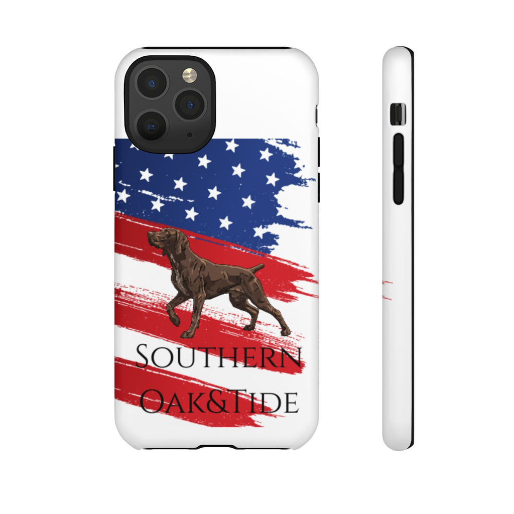 American Flag Pointer Dog phone case | Tough Cases