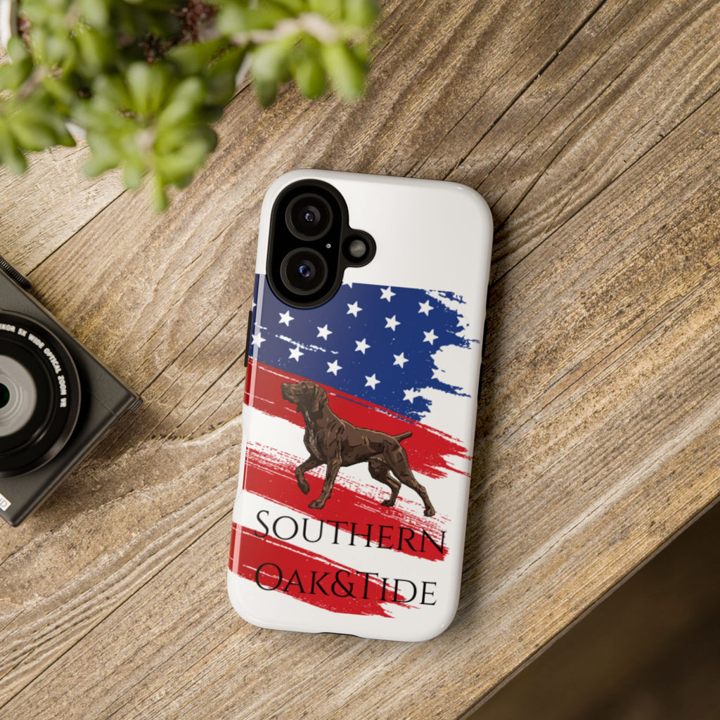 American Flag Pointer Dog phone case | Tough Cases