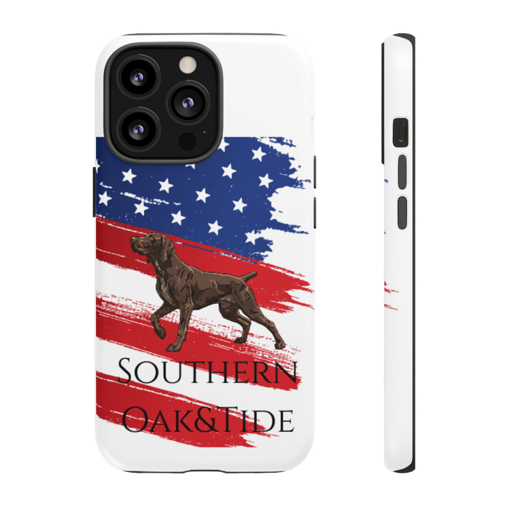 American Flag Pointer Dog phone case | Tough Cases