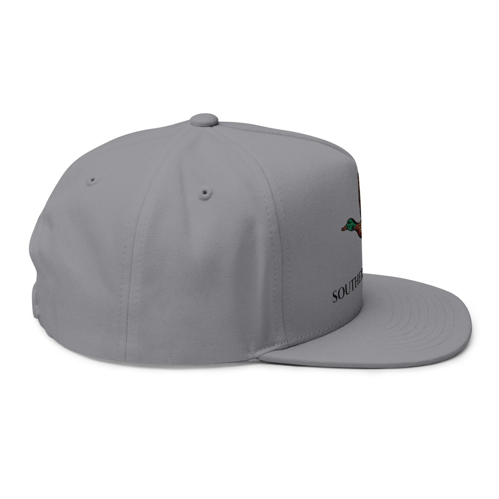 Duck Embroidered Flat Bill Cap — Southern Oak & Tide Logo