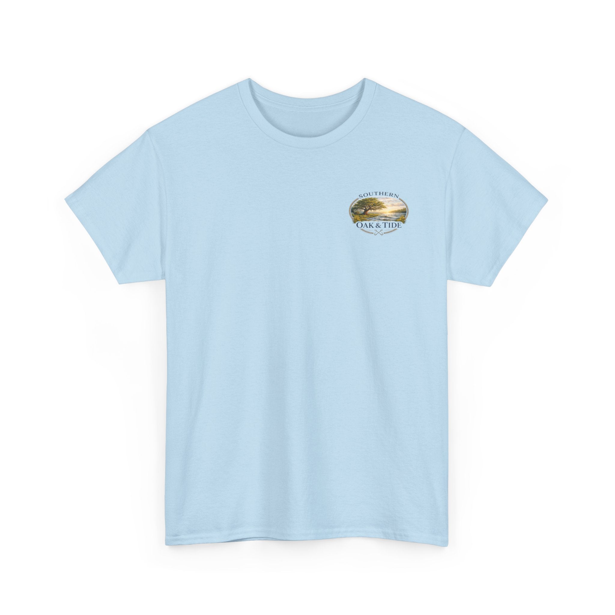 Unisex Heavy Cotton Tee(deer jumping across stream)