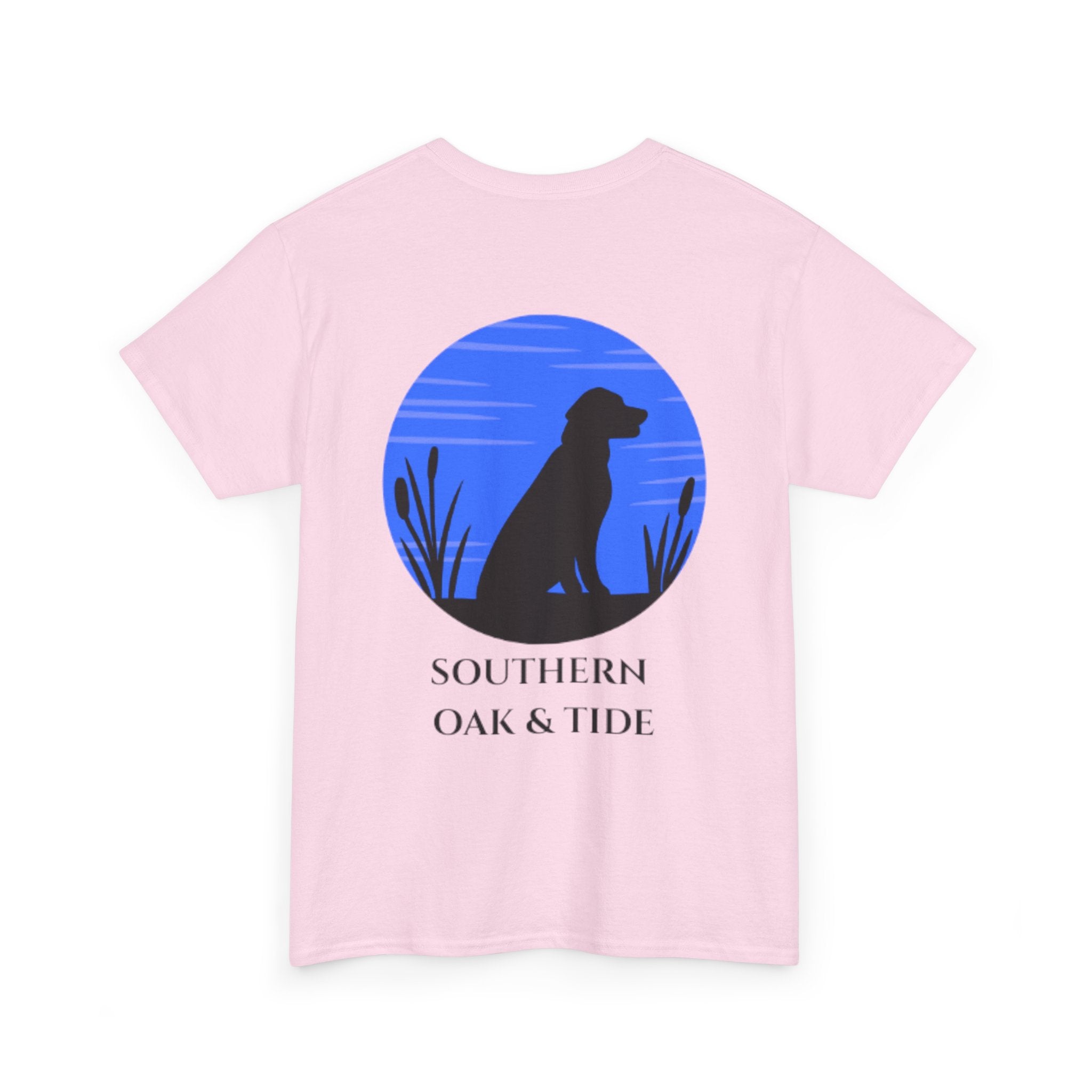 Unisex Heavy Cotton Tee(dog in sunset)