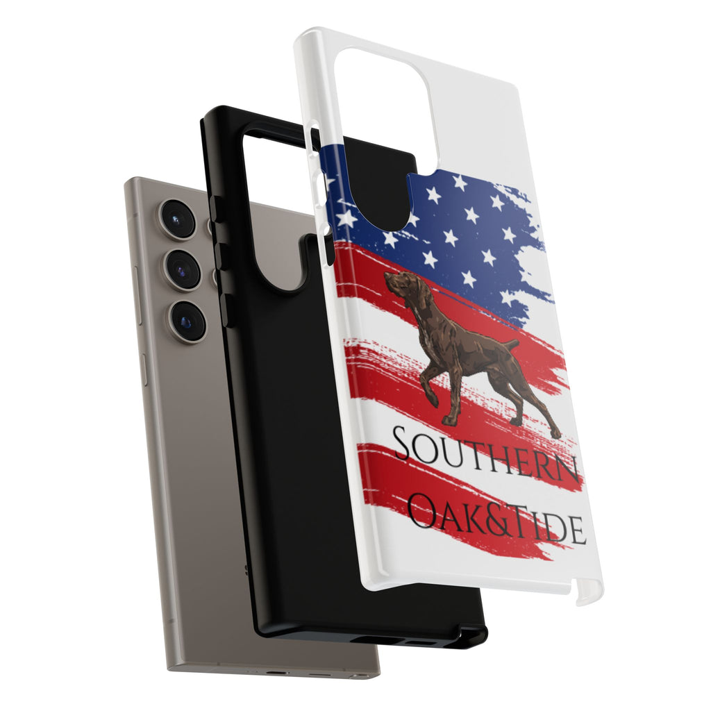 American Flag Pointer Dog phone case | Tough Cases