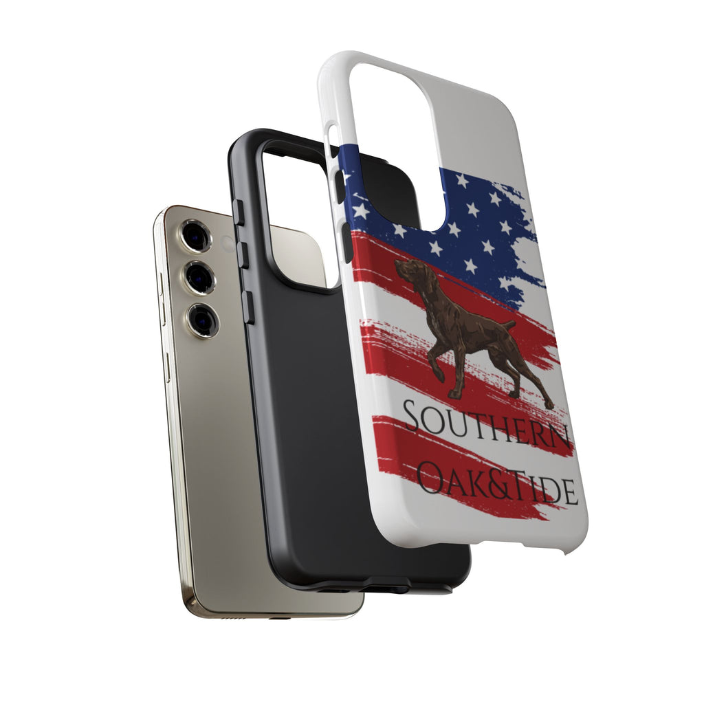 American Flag Pointer Dog phone case | Tough Cases