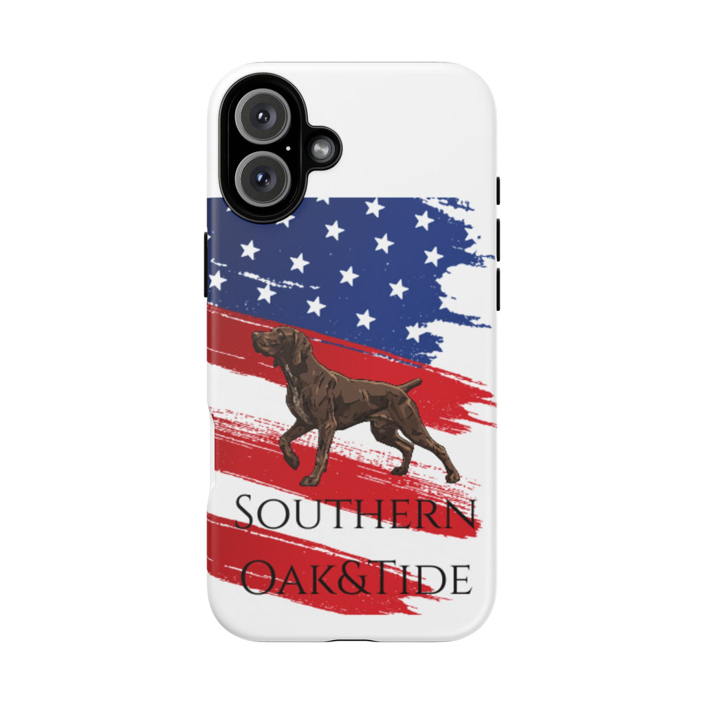 American Flag Pointer Dog phone case | Tough Cases
