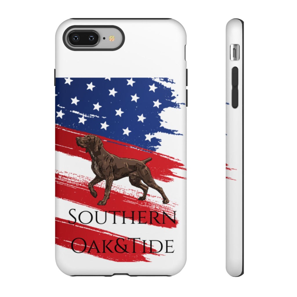 American Flag Pointer Dog phone case | Tough Cases