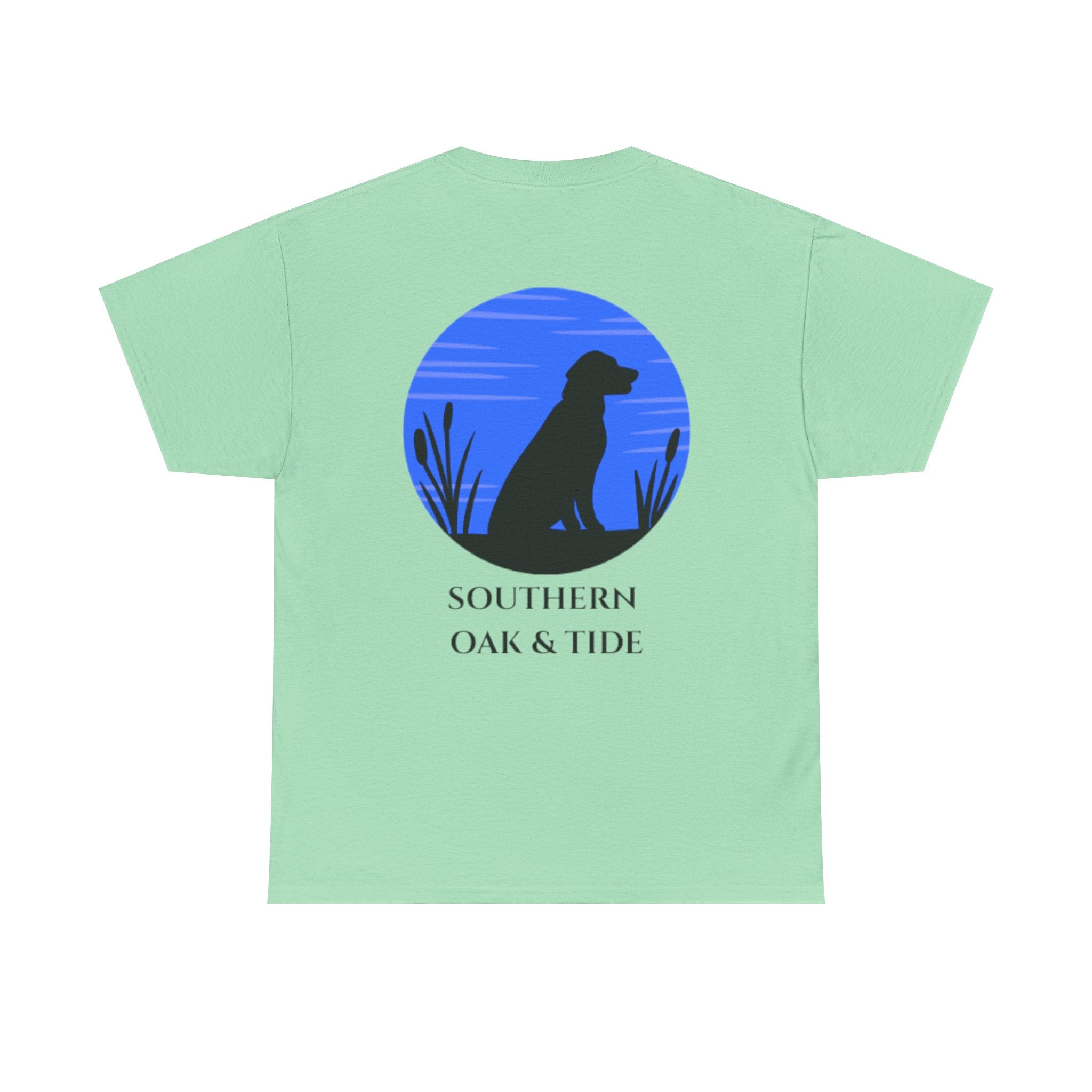 Unisex Heavy Cotton Tee(dog in sunset)