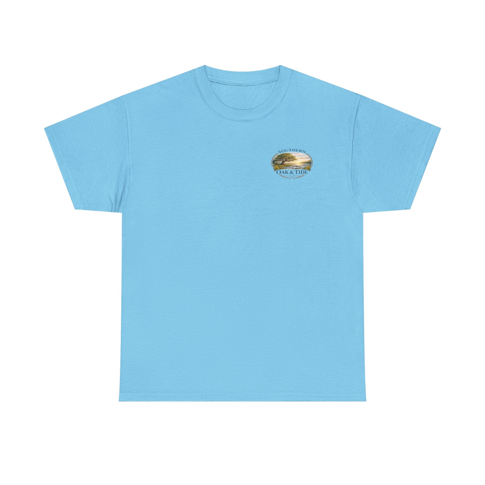 Unisex Heavy Cotton Tee(deer jumping across stream)
