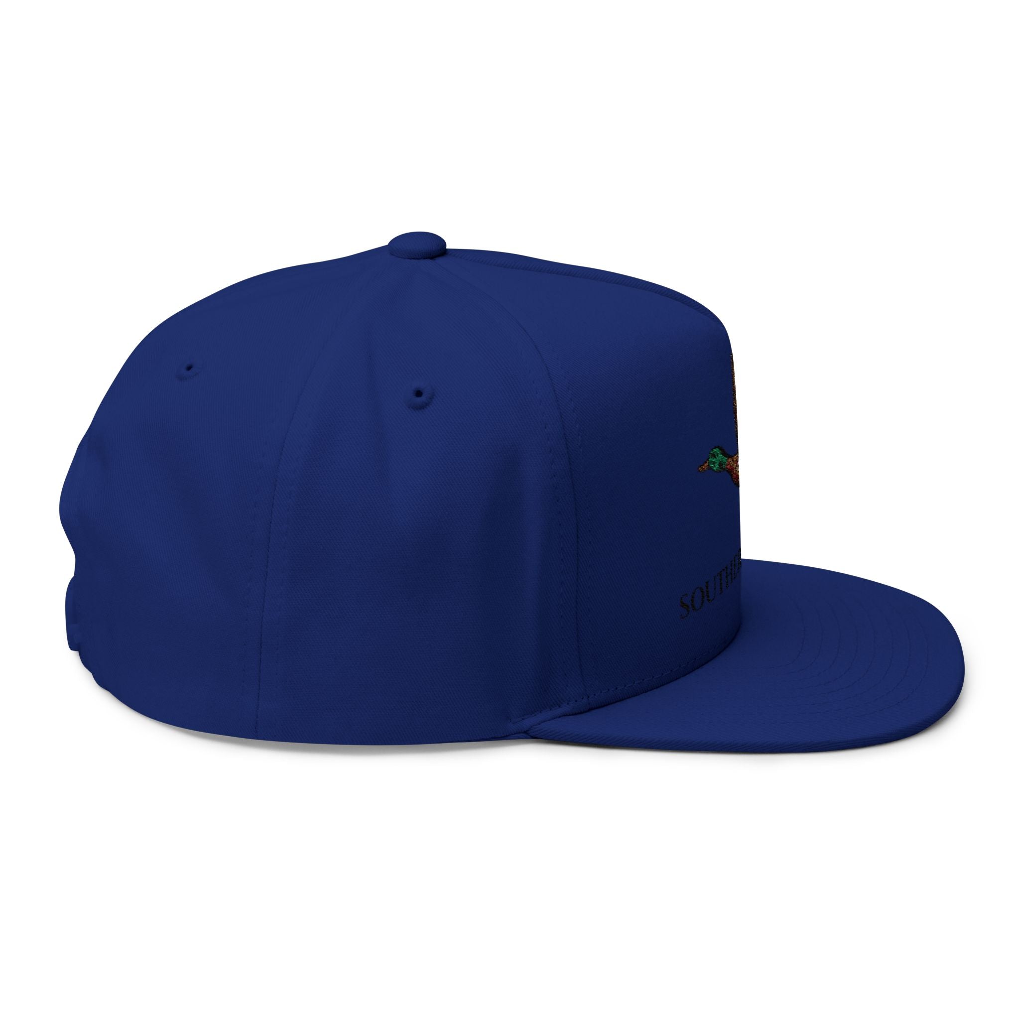 Duck Embroidered Flat Bill Cap — Southern Oak & Tide Logo