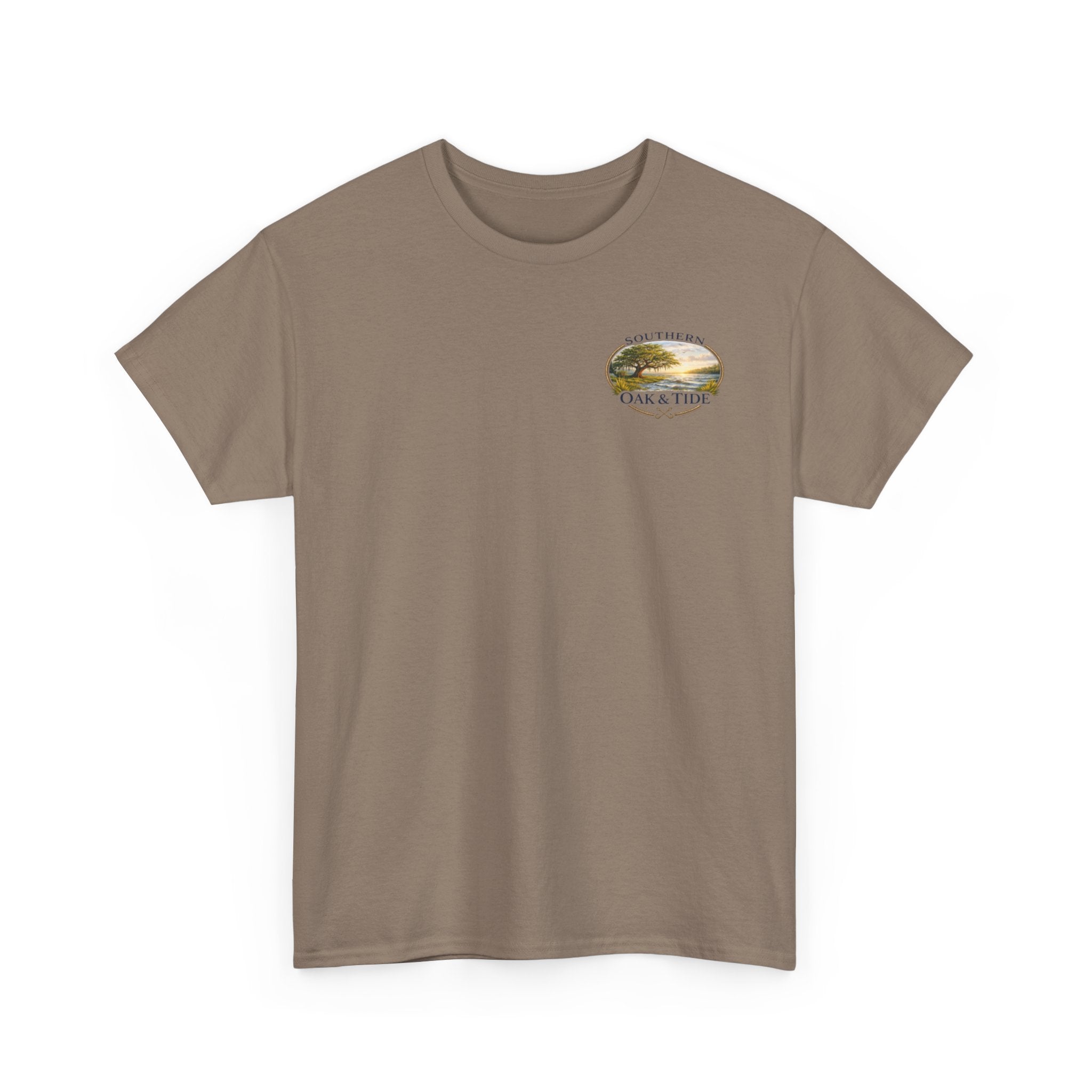 Unisex Heavy Cotton Tee(American flag with duck & dog)