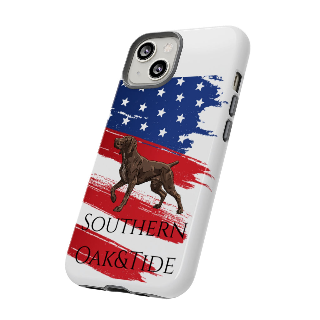 American Flag Pointer Dog phone case | Tough Cases