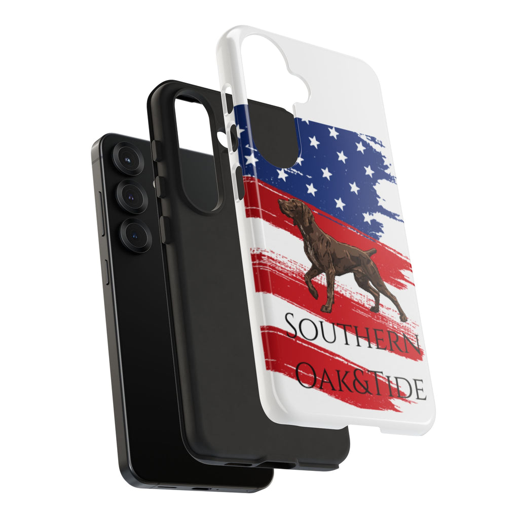 American Flag Pointer Dog phone case | Tough Cases