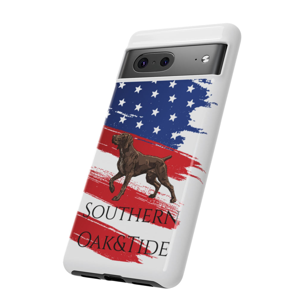 American Flag Pointer Dog phone case | Tough Cases
