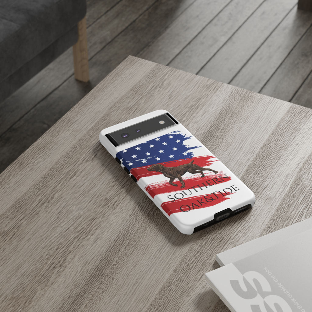 American Flag Pointer Dog phone case | Tough Cases