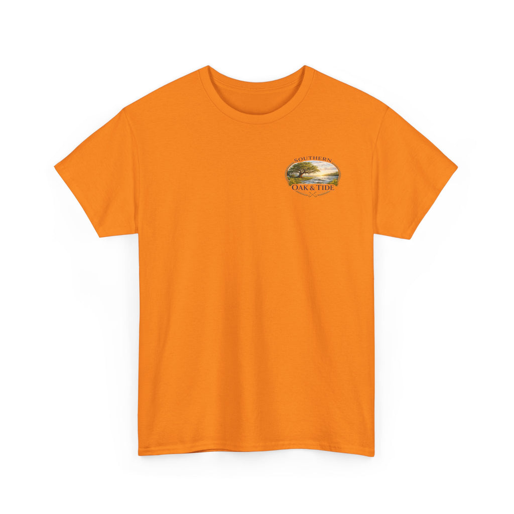 Unisex Heavy Cotton Tee(American flag with duck & dog)