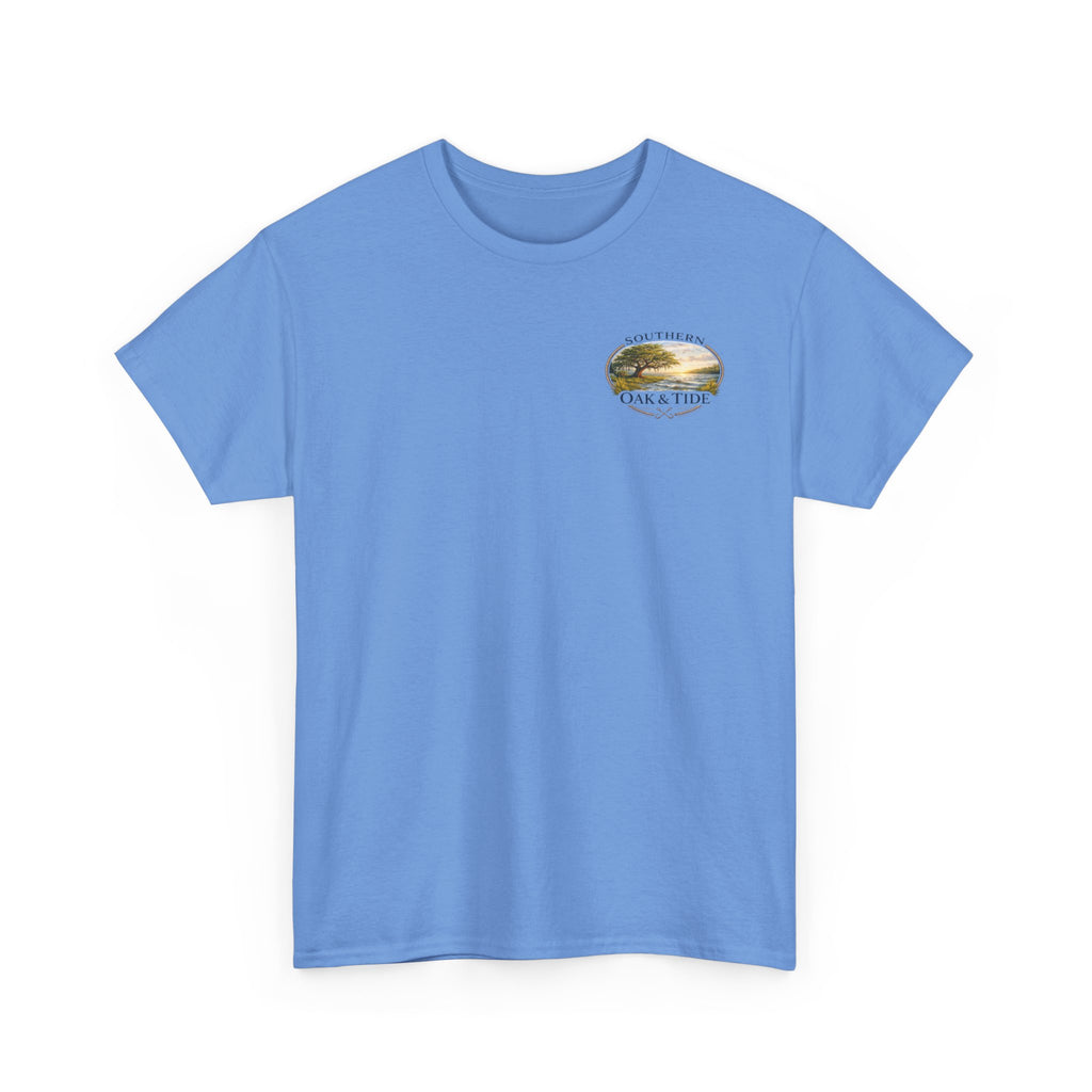 Unisex Heavy Cotton Tee(American flag with duck & dog)