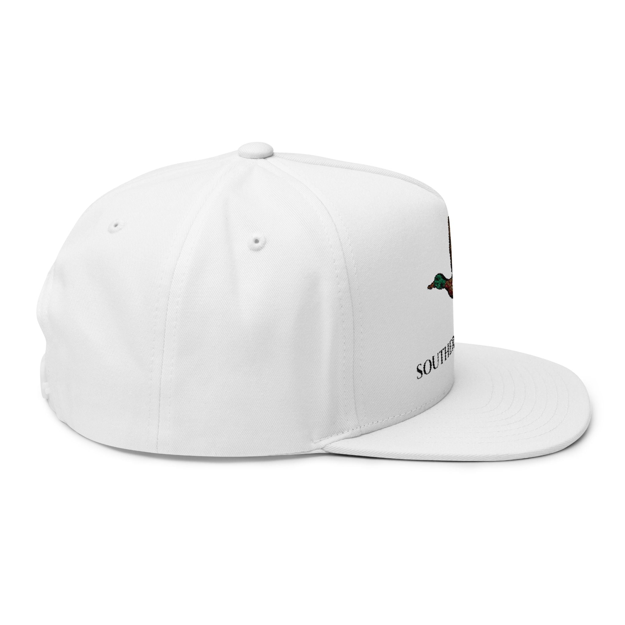 Duck Embroidered Flat Bill Cap — Southern Oak & Tide Logo