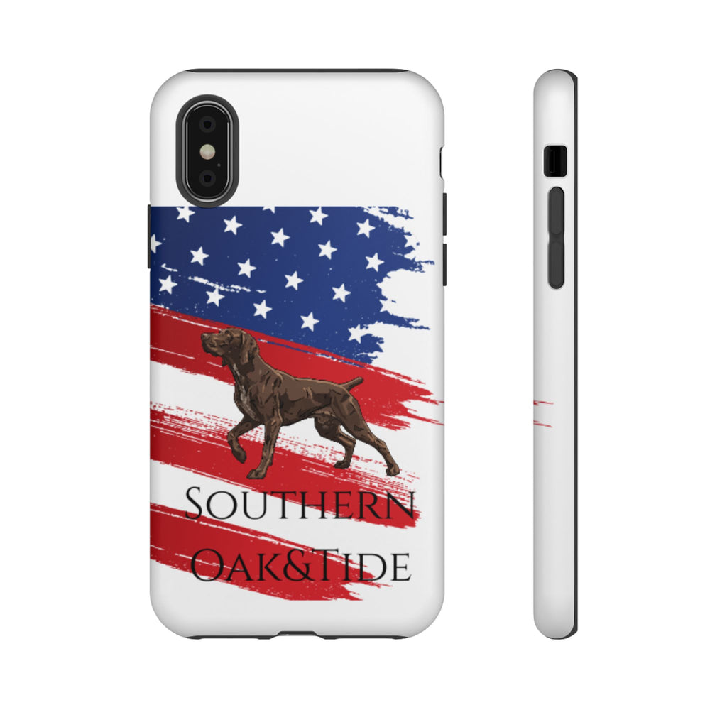 American Flag Pointer Dog phone case | Tough Cases