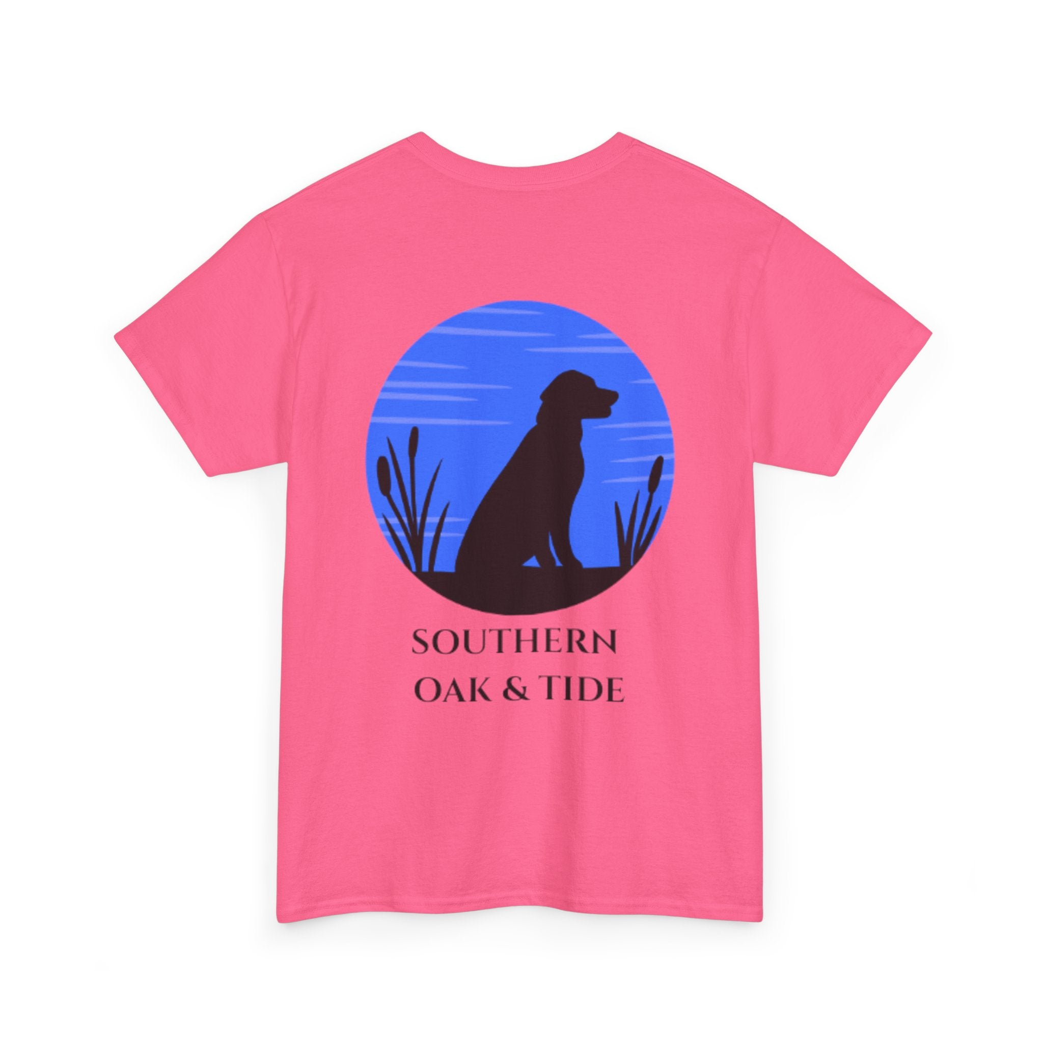 Unisex Heavy Cotton Tee(dog in sunset)
