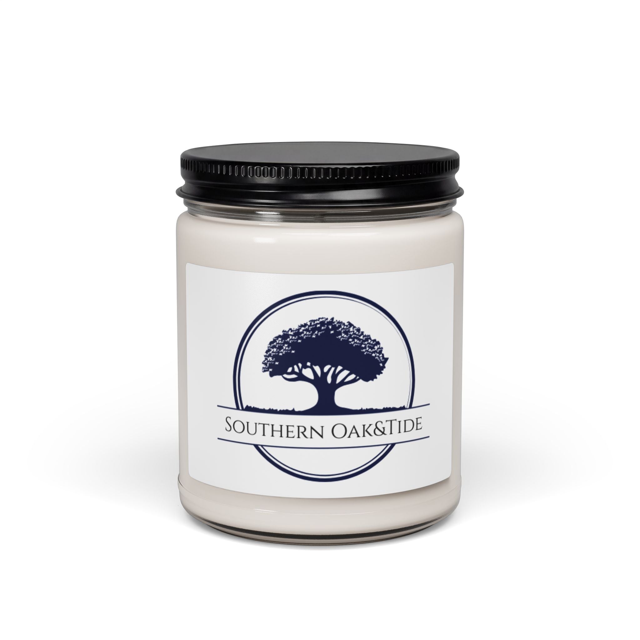 Southern Oak & Tide logo Candle, Soy Candle 9oz | Coastal Oak Scent
