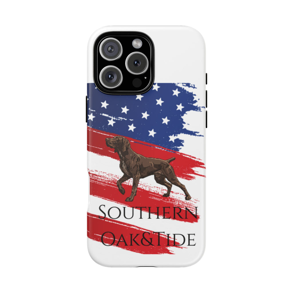 American Flag Pointer Dog phone case | Tough Cases