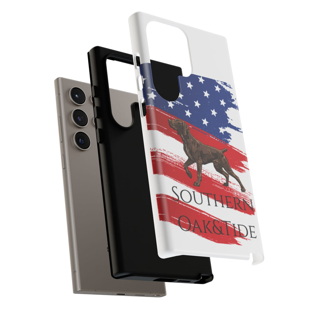 American Flag Pointer Dog phone case | Tough Cases