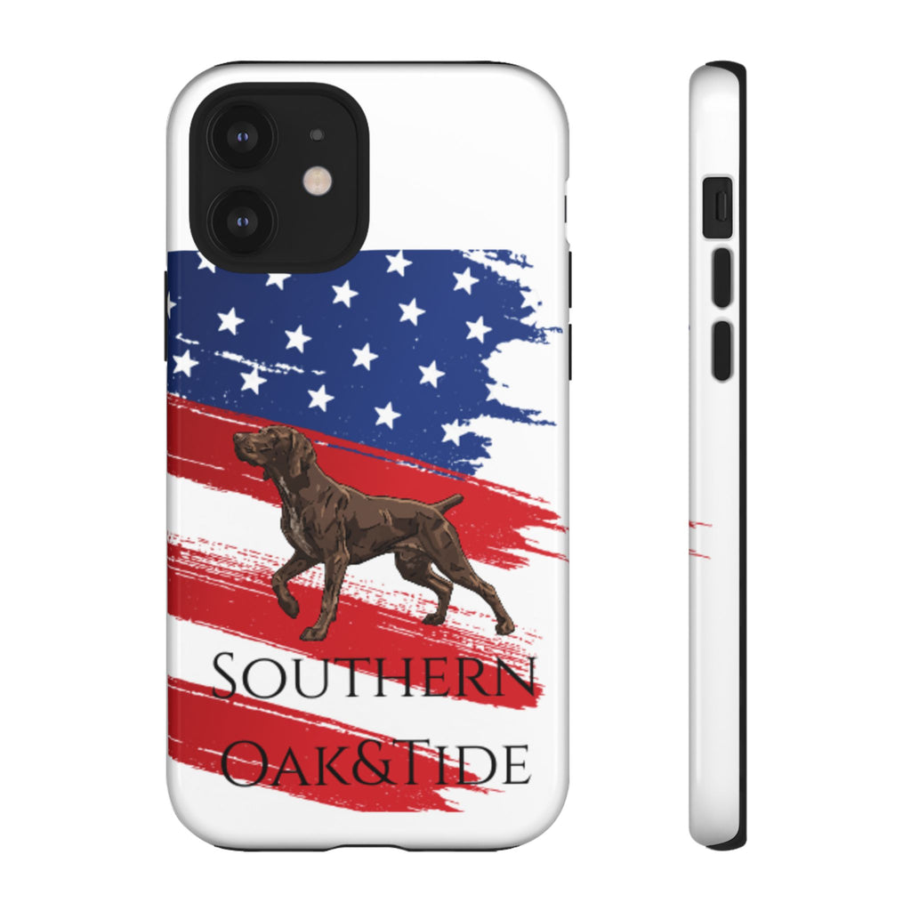 American Flag Pointer Dog phone case | Tough Cases