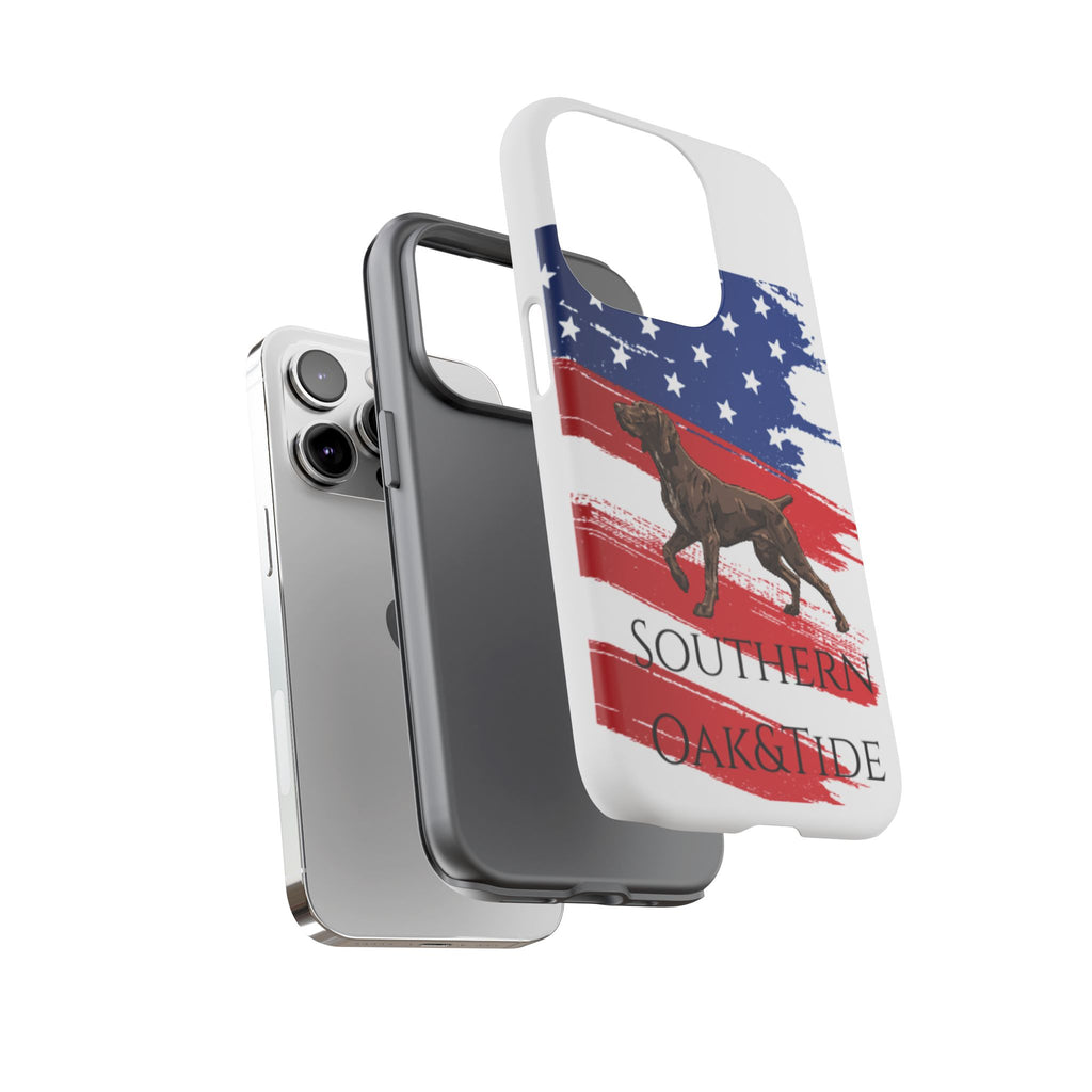 American Flag Pointer Dog phone case | Tough Cases