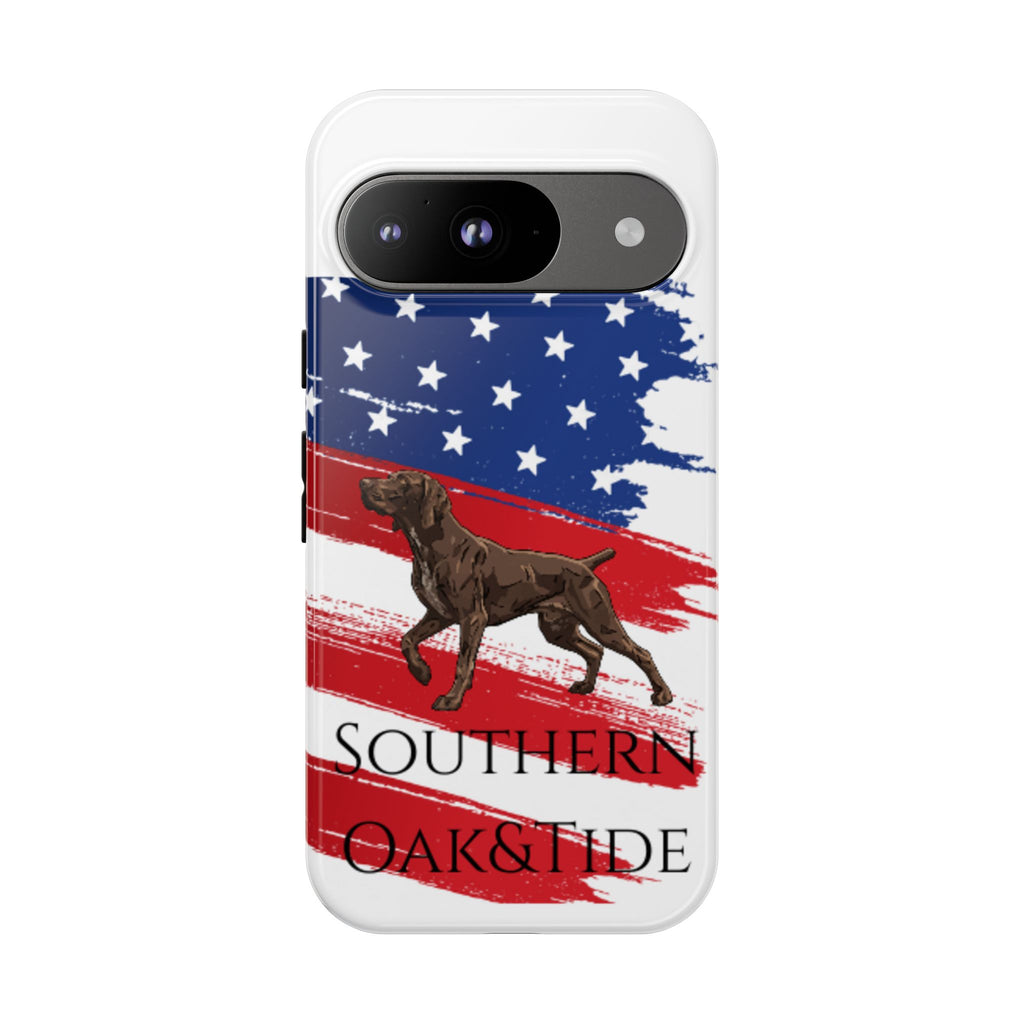 American Flag Pointer Dog phone case | Tough Cases
