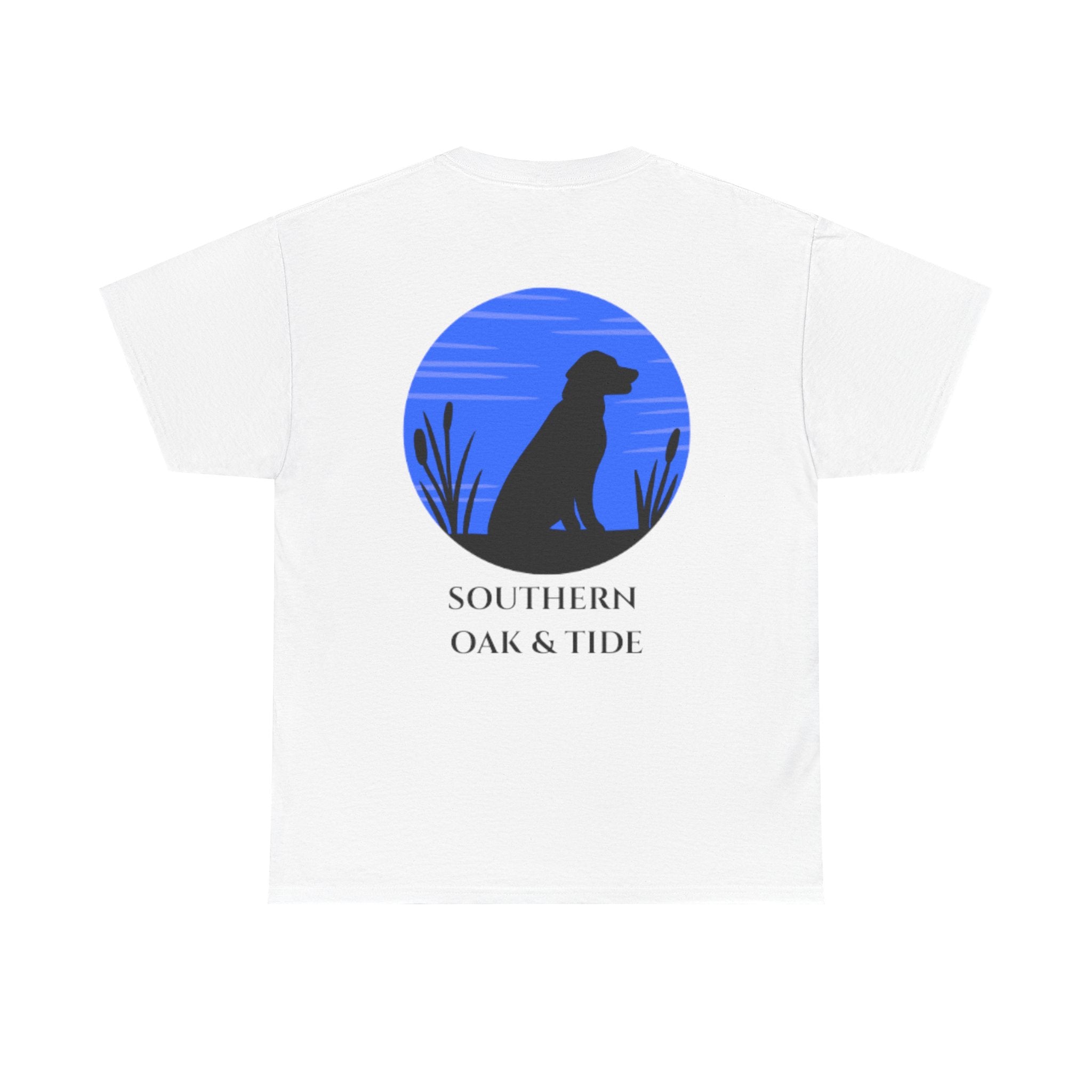 Unisex Heavy Cotton Tee(dog in sunset)