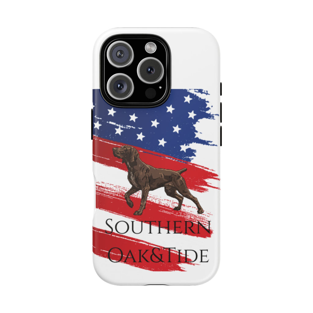 American Flag Pointer Dog phone case | Tough Cases