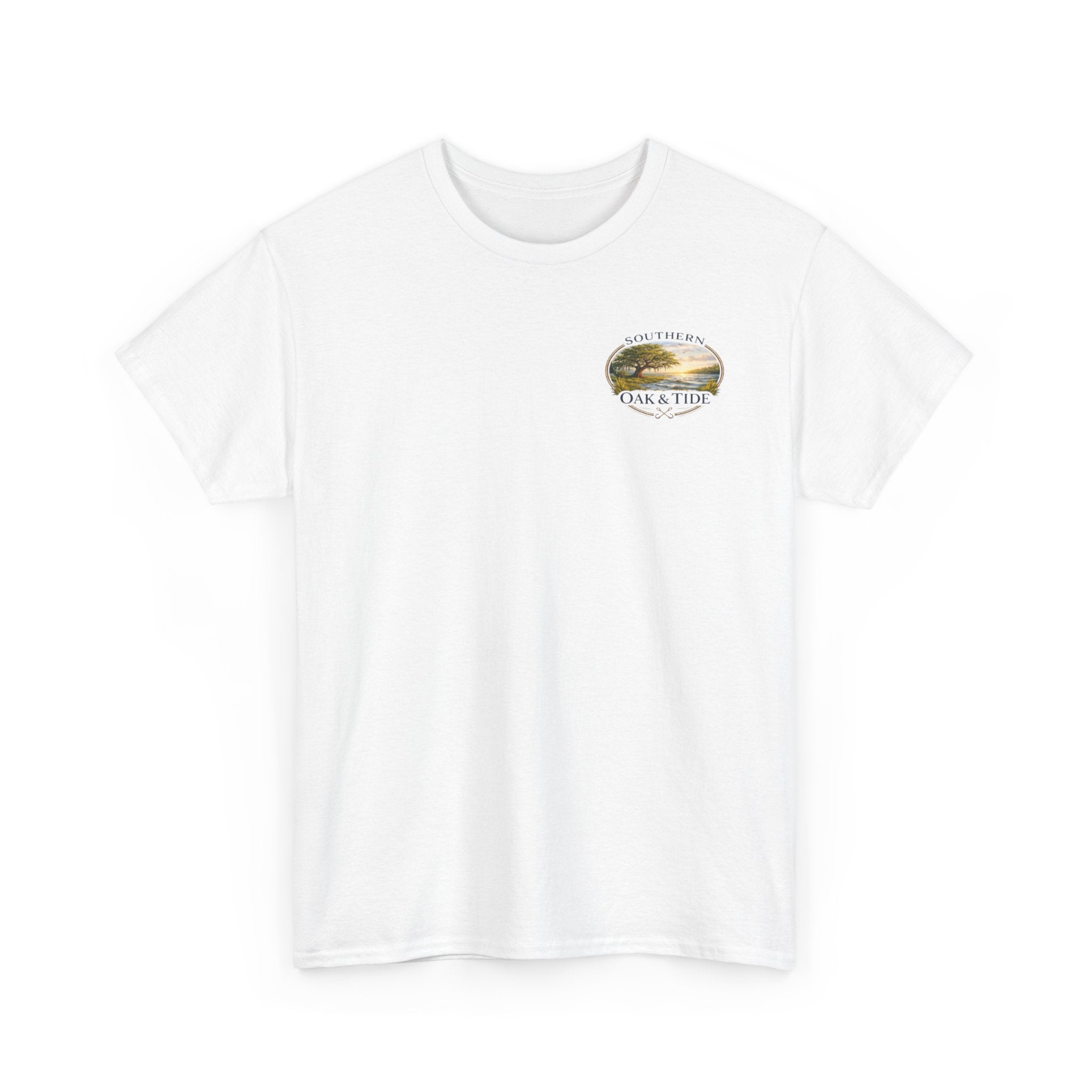Unisex Heavy Cotton Tee(American flag with duck & dog)