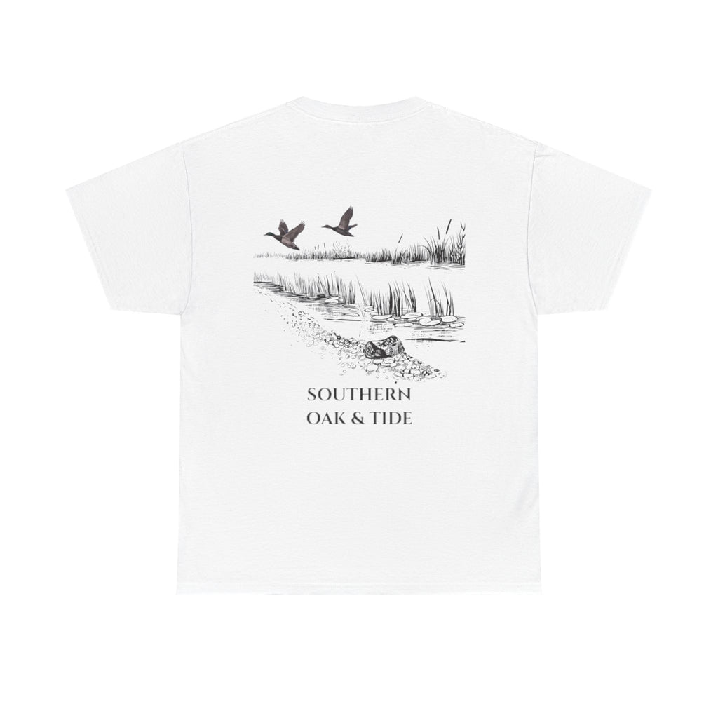 Unisex Heavy Cotton Tee(ducks on water)