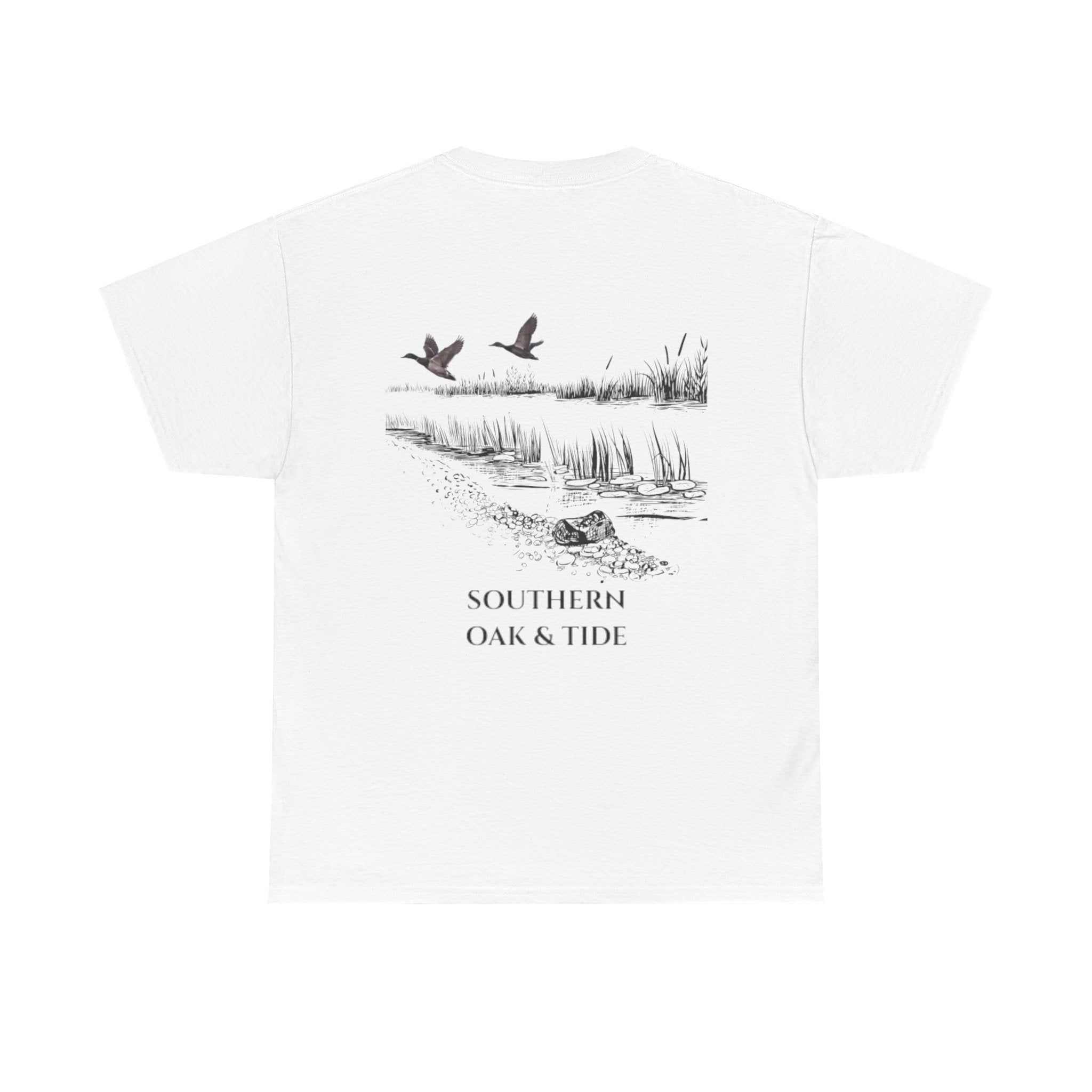 Unisex Heavy Cotton Tee(ducks on water)