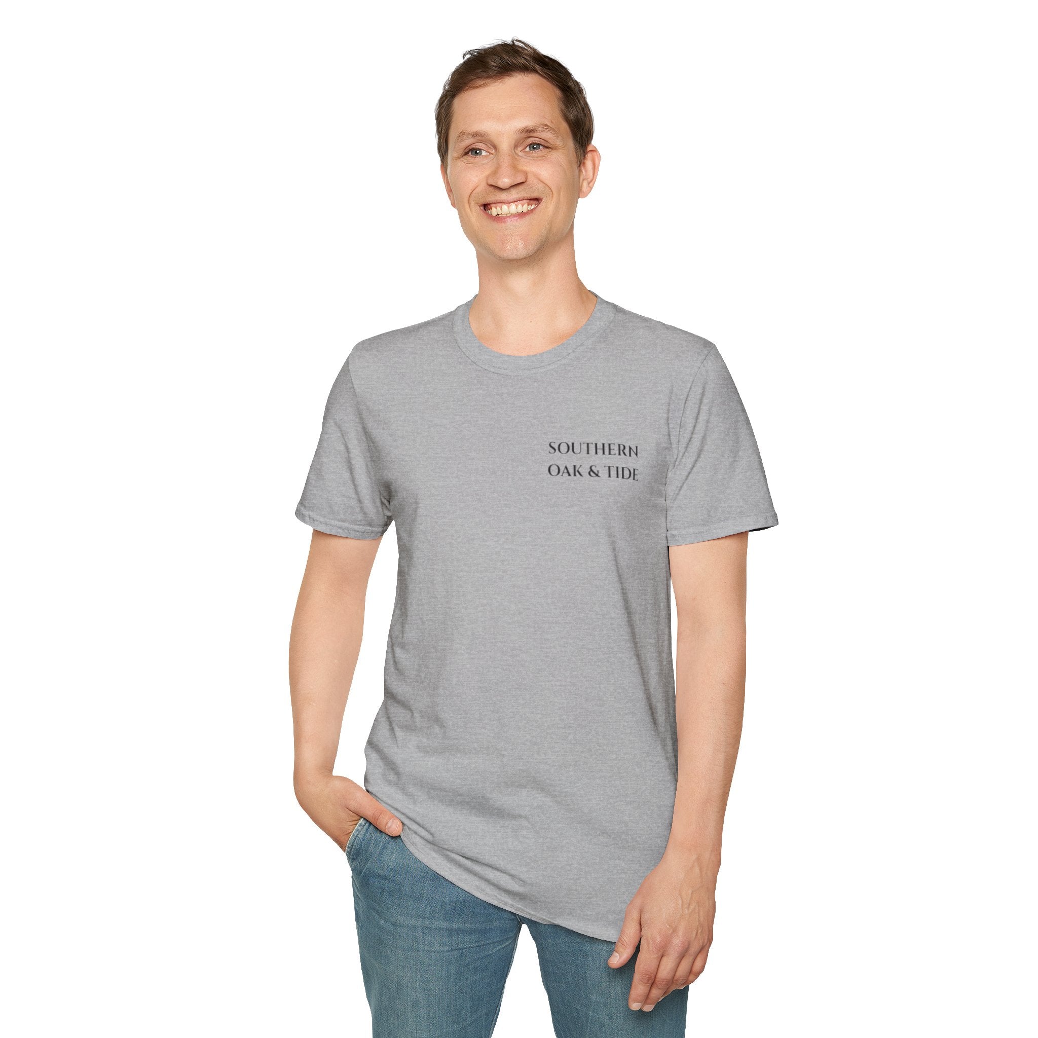 Patriotic Hunting Dog T-Shirt – “Southern Oak & Tide” USA Flag Tee