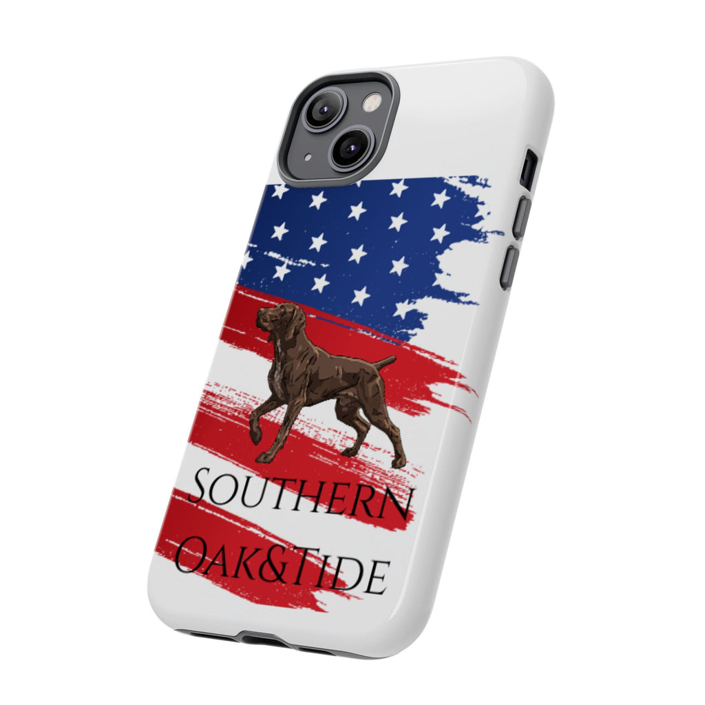 American Flag Pointer Dog phone case | Tough Cases